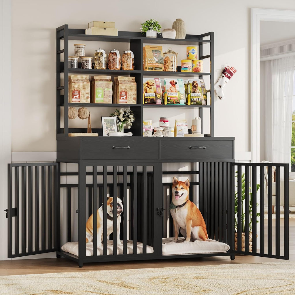 keyluv 71''h x 47.2''w large dog crate furniture, main product view