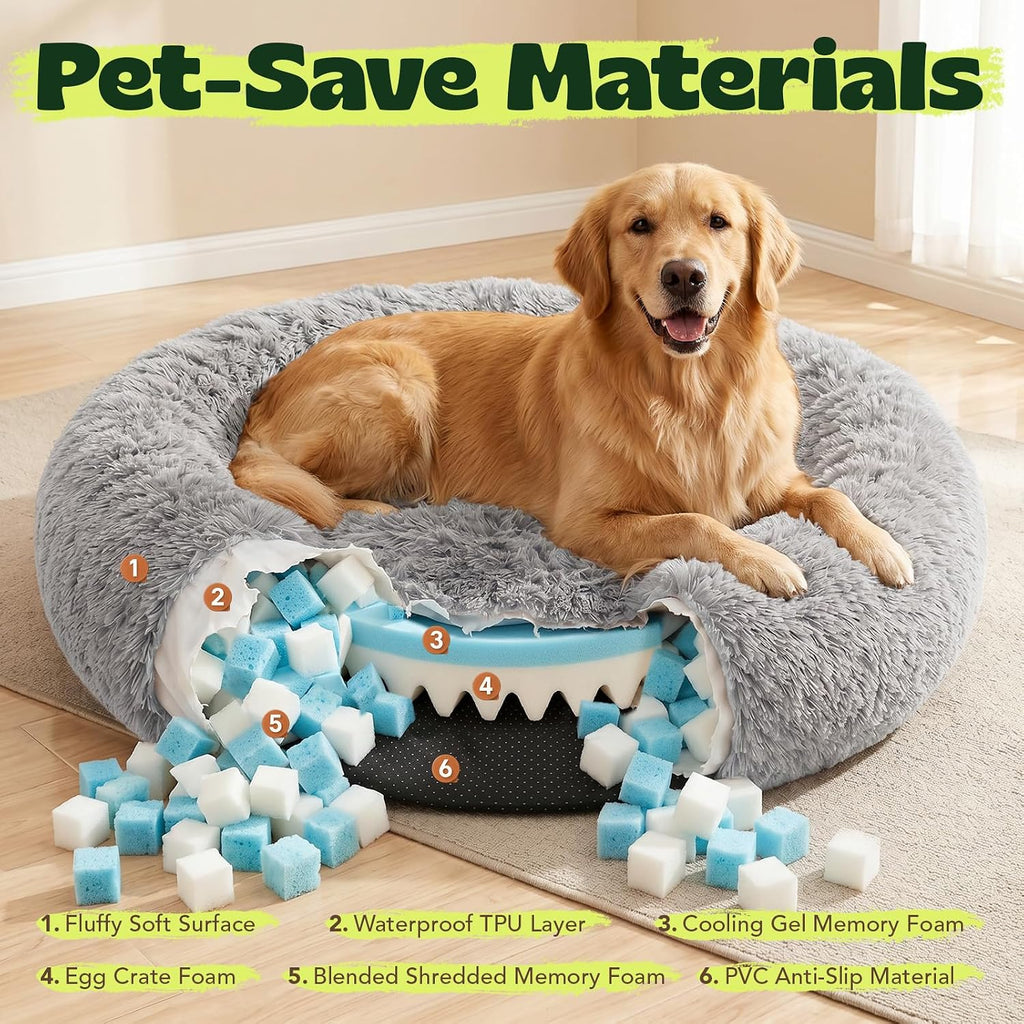 memory foam orthopedic dog beds for extra large shown in use