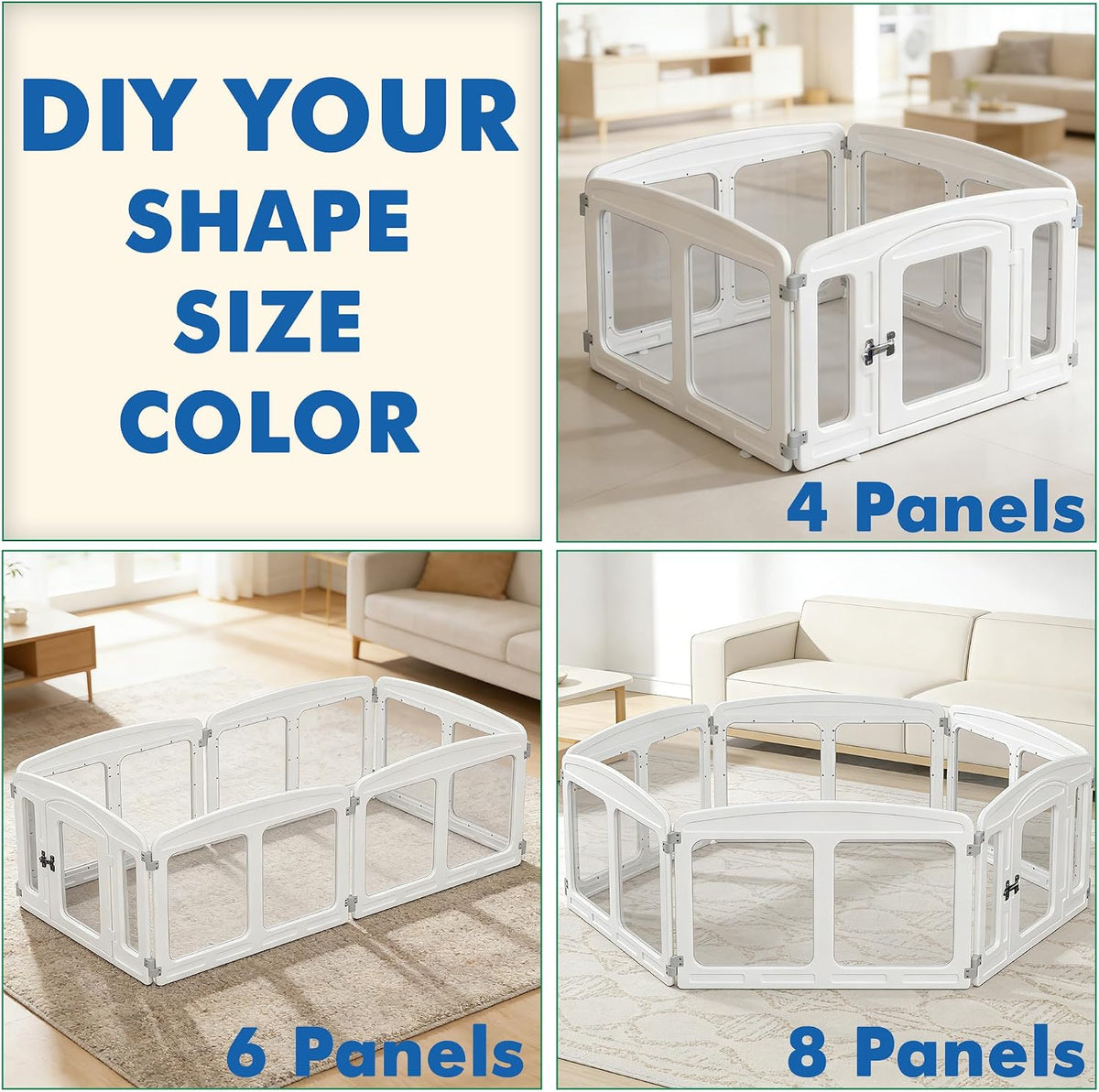 clear puppy playpen indoor - ideal for small, close-up detail