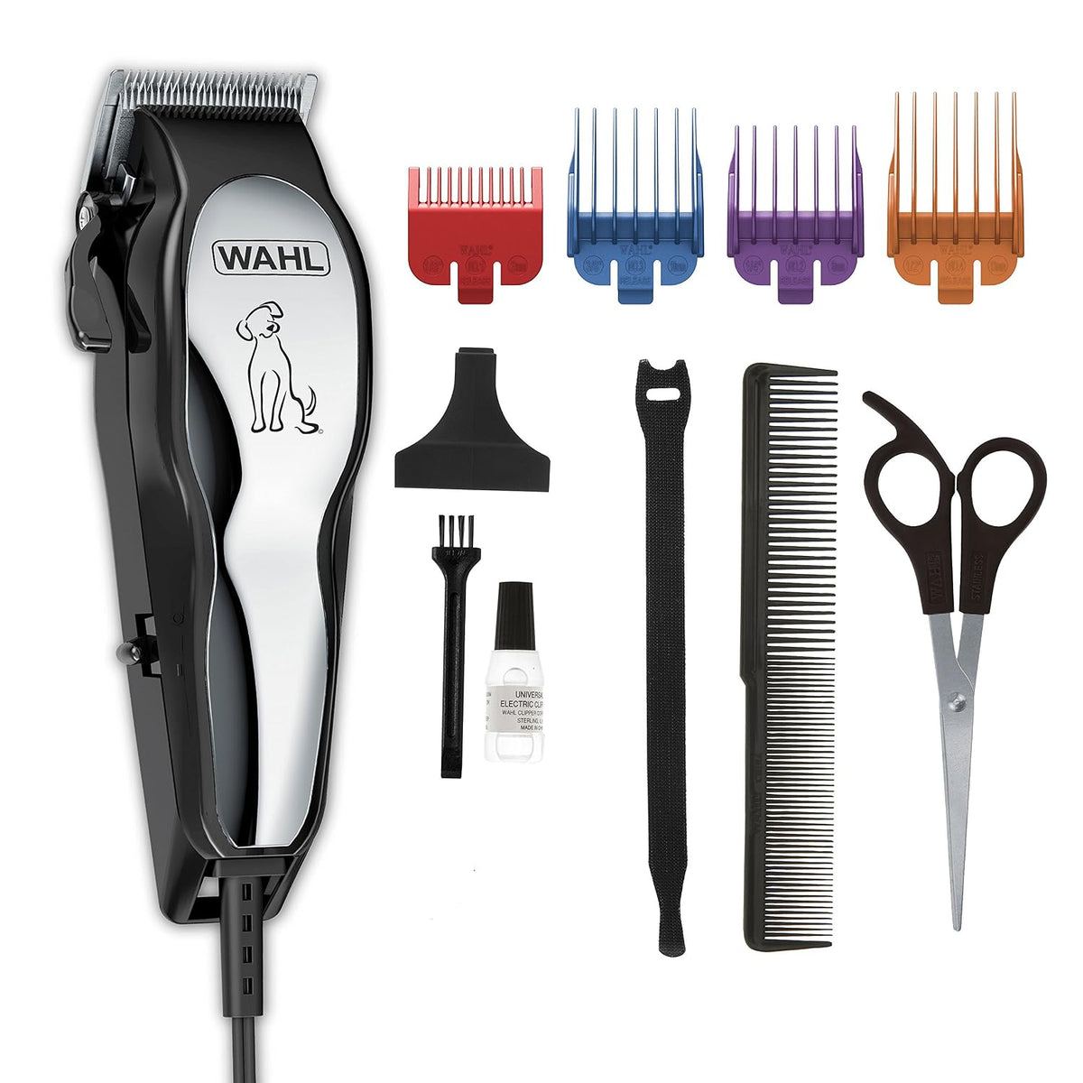 wahl usa pet-pro corded dog grooming clipper kit shown in use