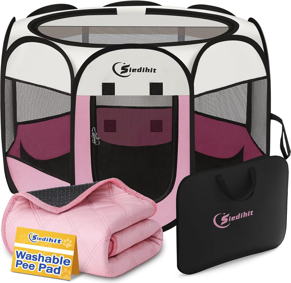 siedihit dog pet playpen tent crate cage with, main product view