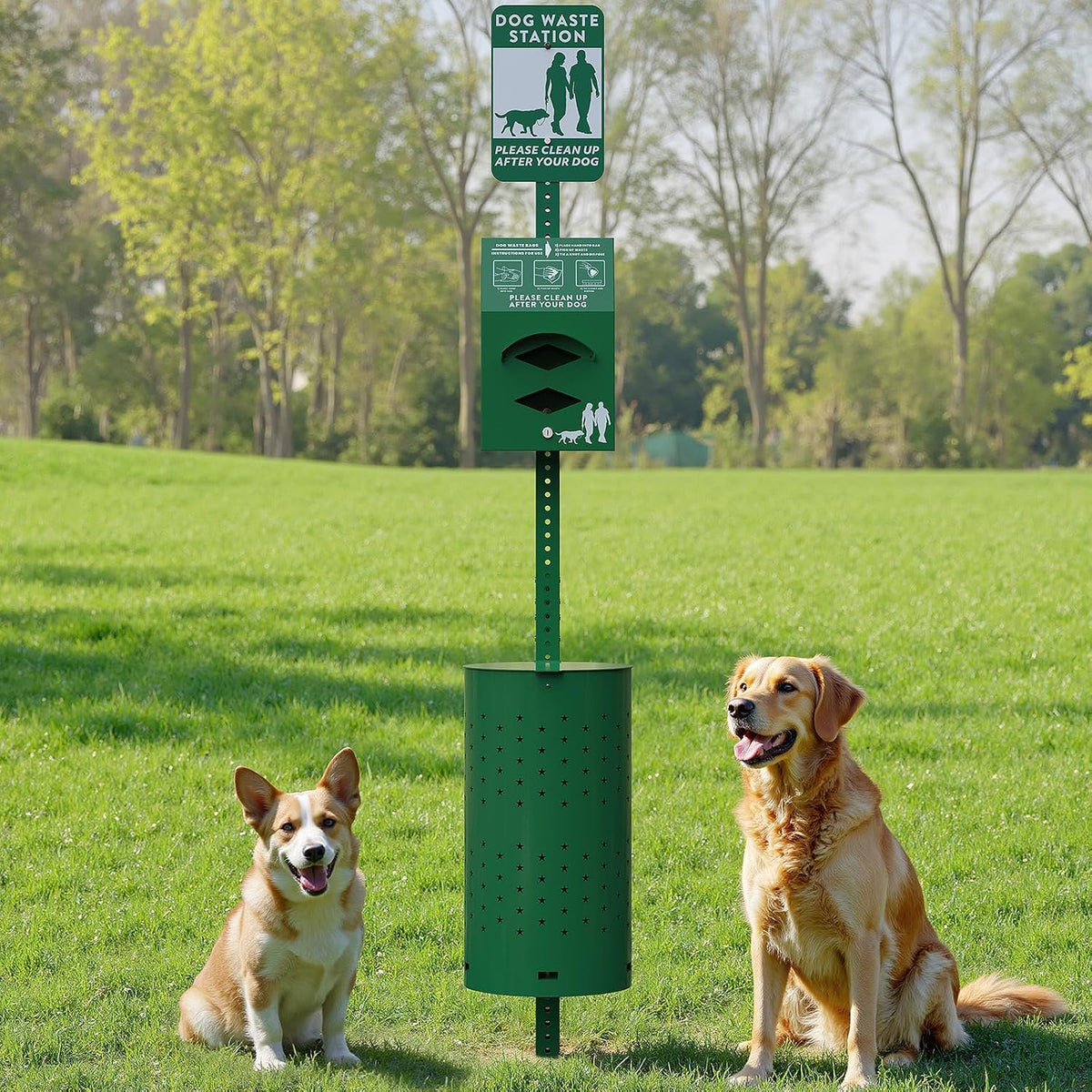 dog waste station - durable dog poop trash, main product view