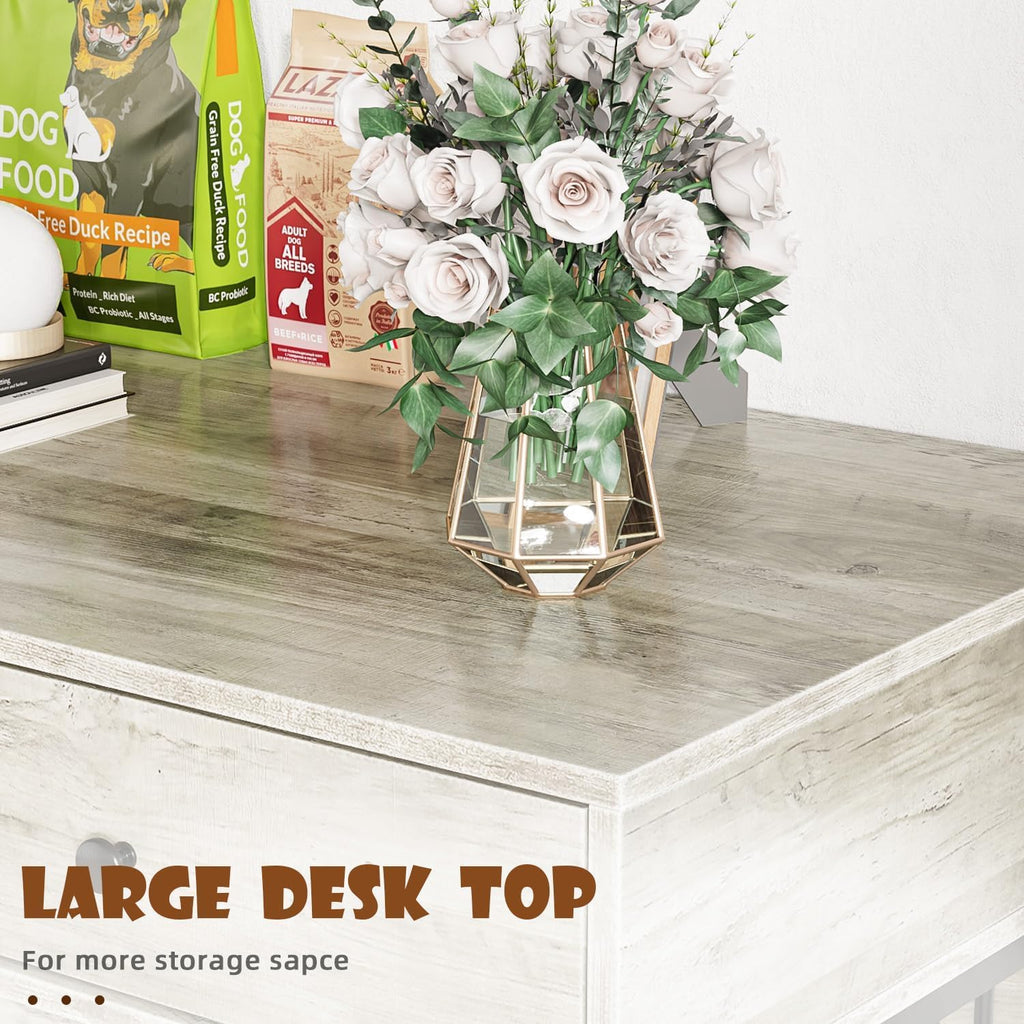 lemberi 44 inch large dog crate furniture with, side view