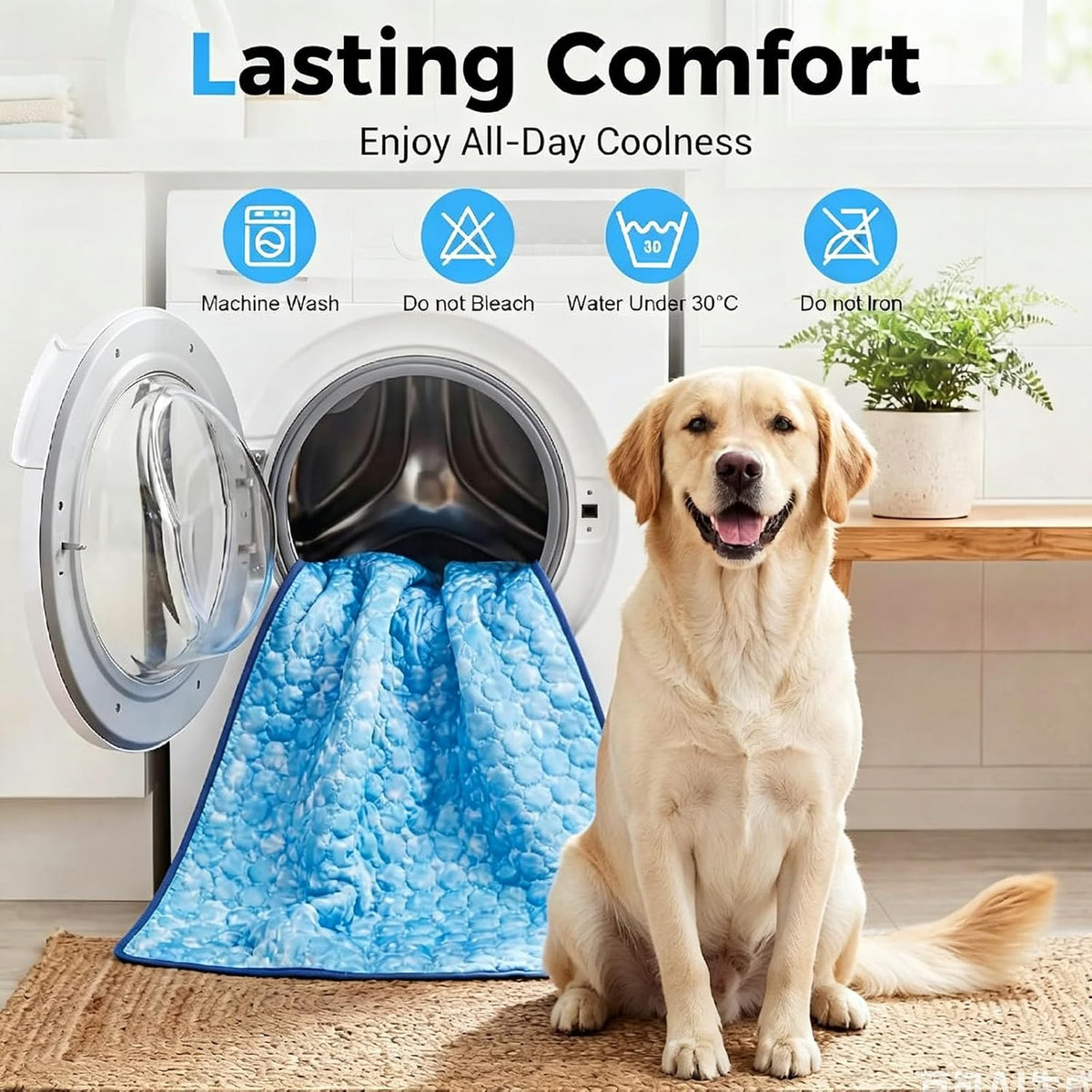 dog cooling mat, 55''x40''arc-chill cooling fiber self-cooling pad, side view