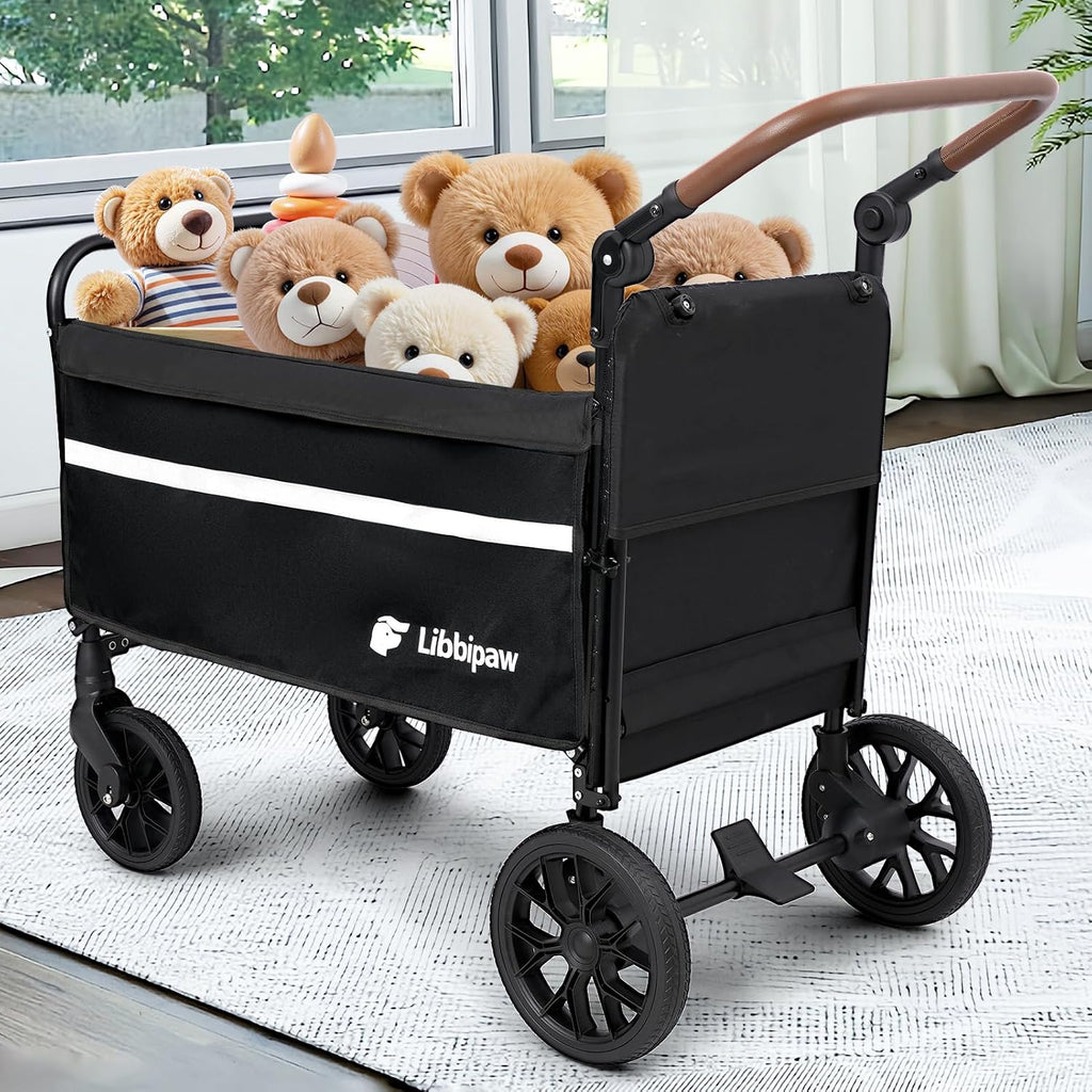 foldable dog wagon for medium & large dogs on a desk or shelf
