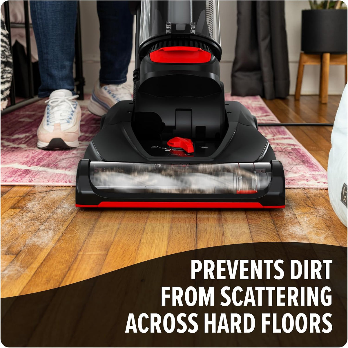 dirt devil multi-surface total pet+ upright bagless vacuum showing dimensions