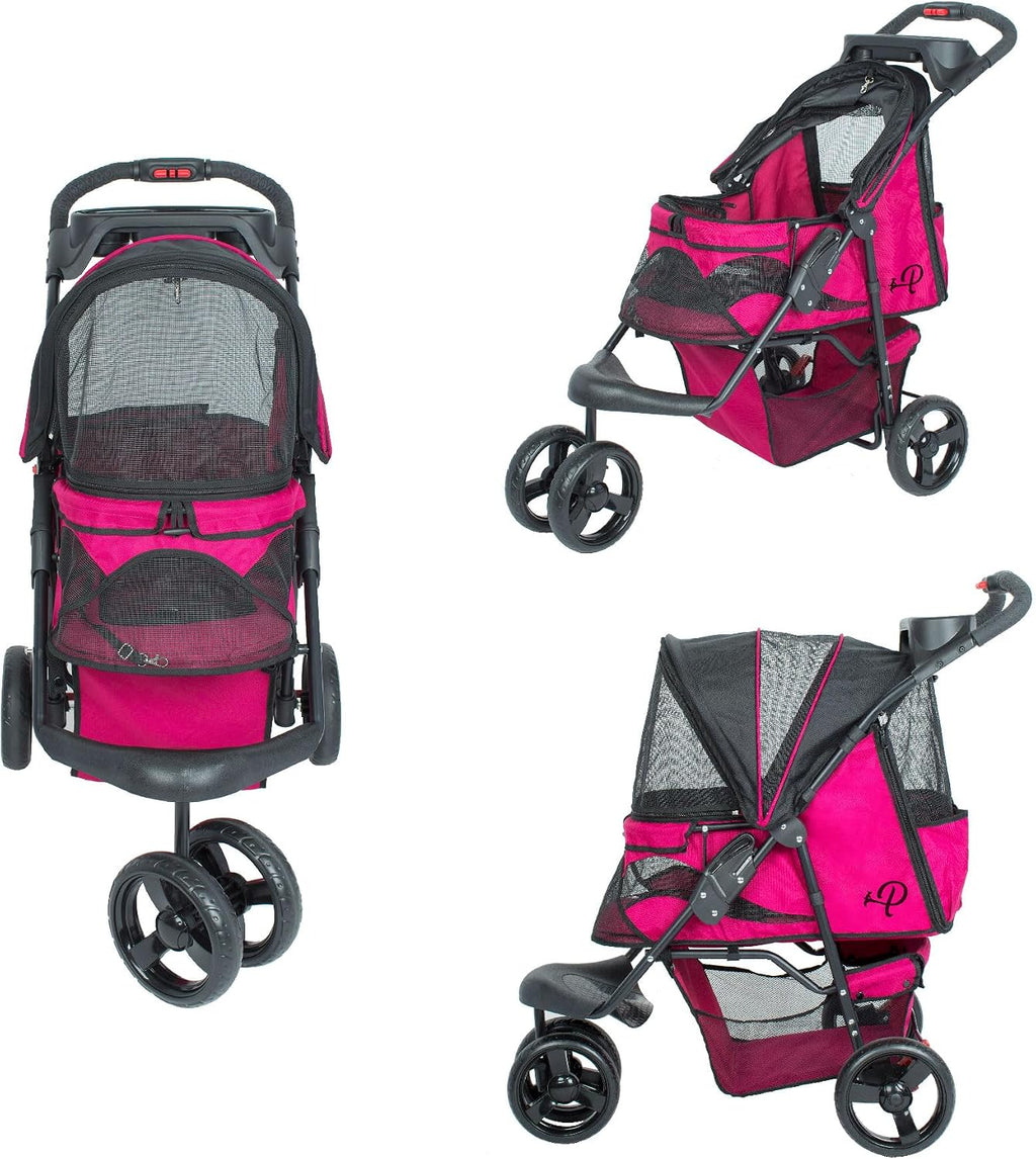 petique durable pet stroller, easy fold, quality mesh, view 13
