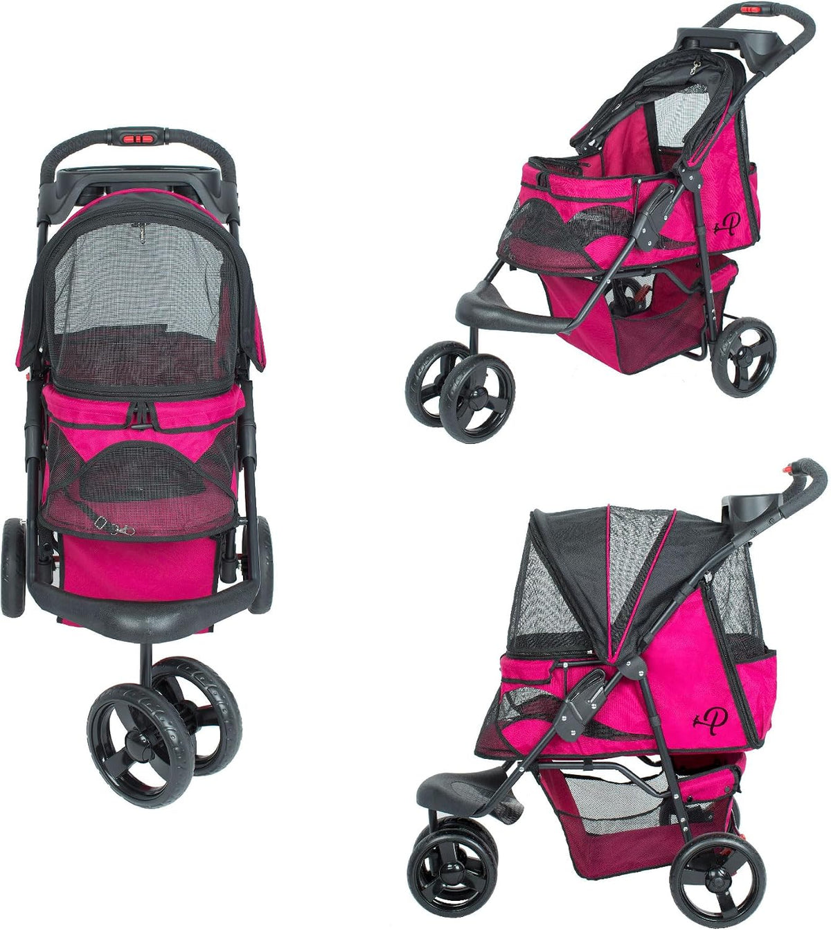 petique durable pet stroller, easy fold, quality mesh, view 13