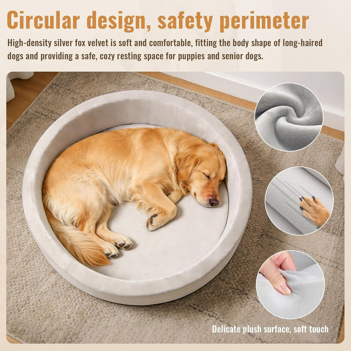 39 inch round dog bed ball pit, indoor shown in use