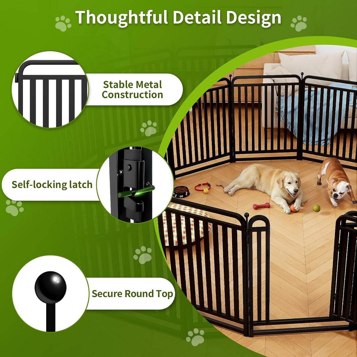 heavy duty tube dog playpens,dog playpen outdoor for, side view