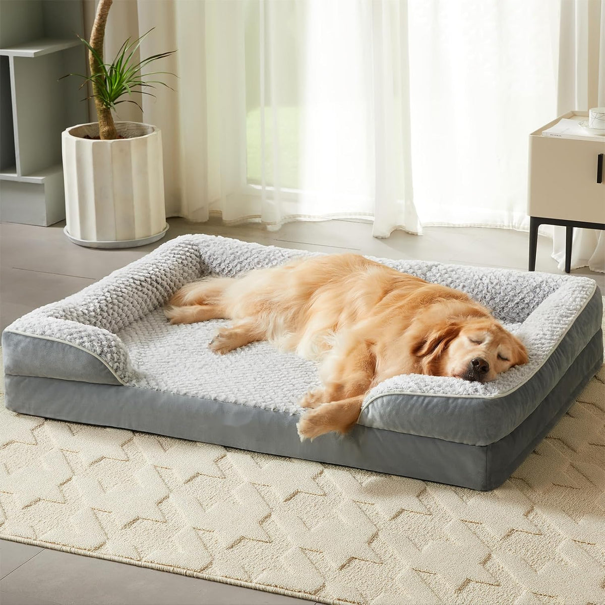 lextro washable orthopedic dog bed, waterproof couch for, main product view