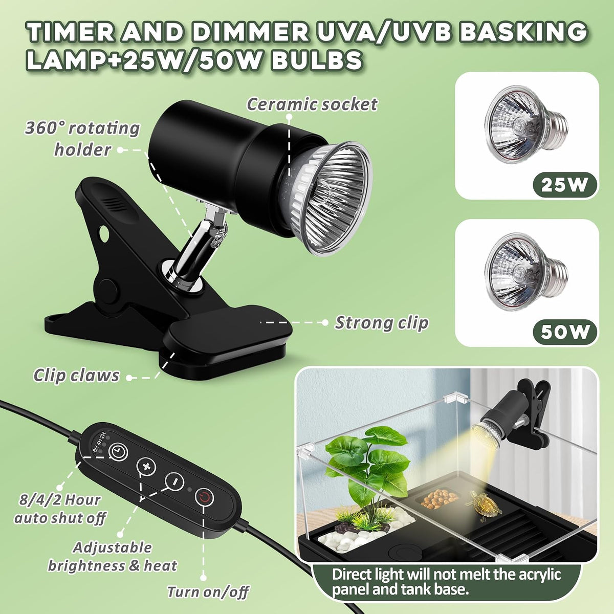 gozilla small turtle tank kit+water pump+lamp, acrylic turtle, package contents