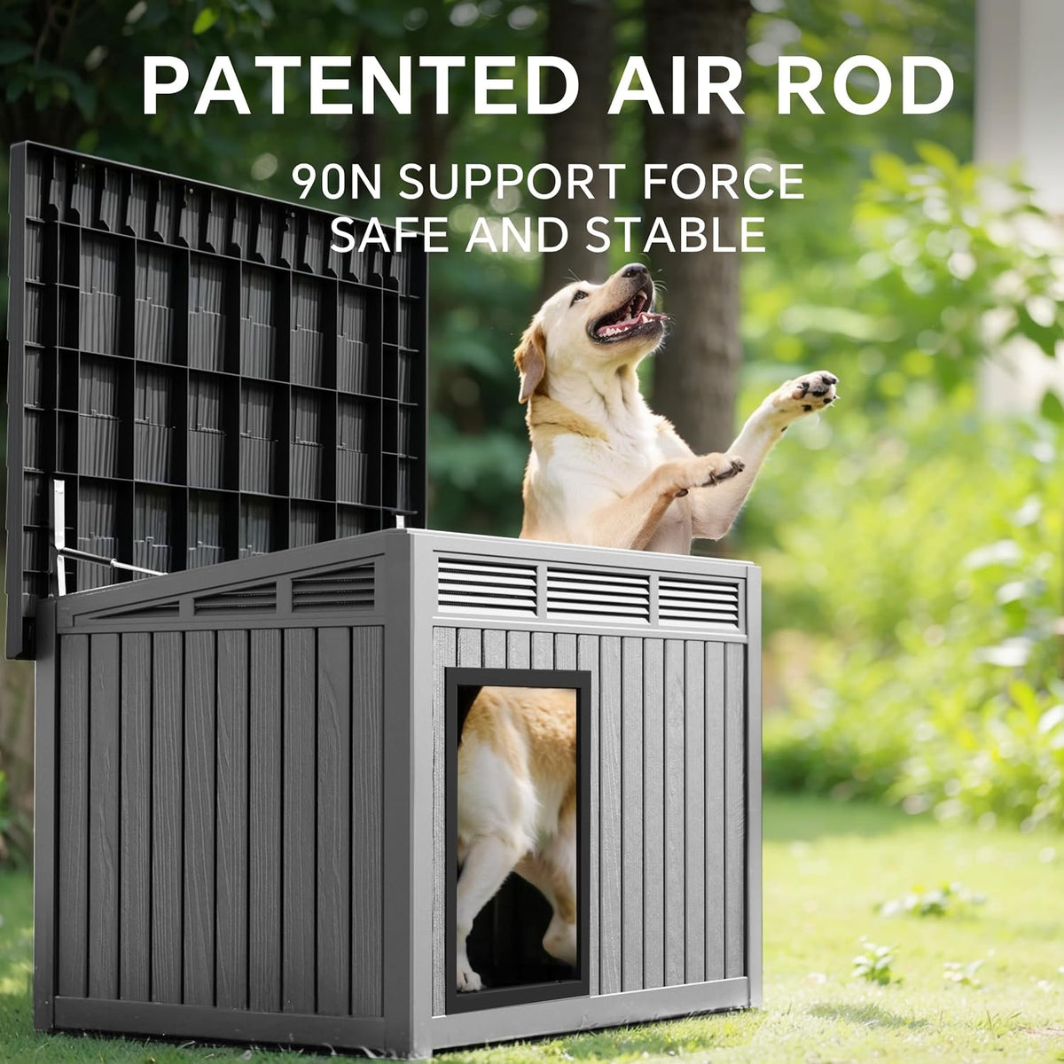 drato dog house, weatherproof resin outdoor dog house, package contents