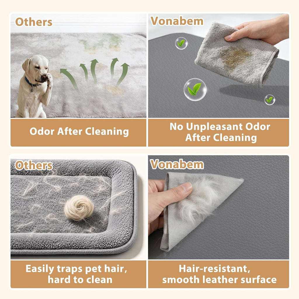 waterproof xl dog bed outdoor large crate pad, close-up detail