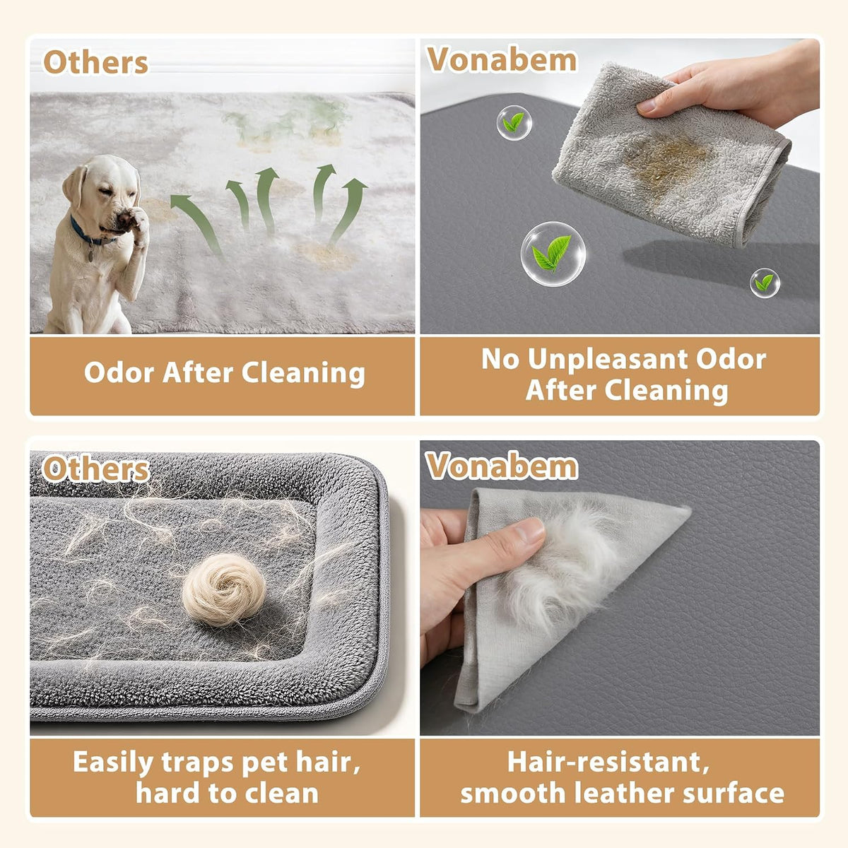 waterproof xl dog bed outdoor large crate pad, close-up detail