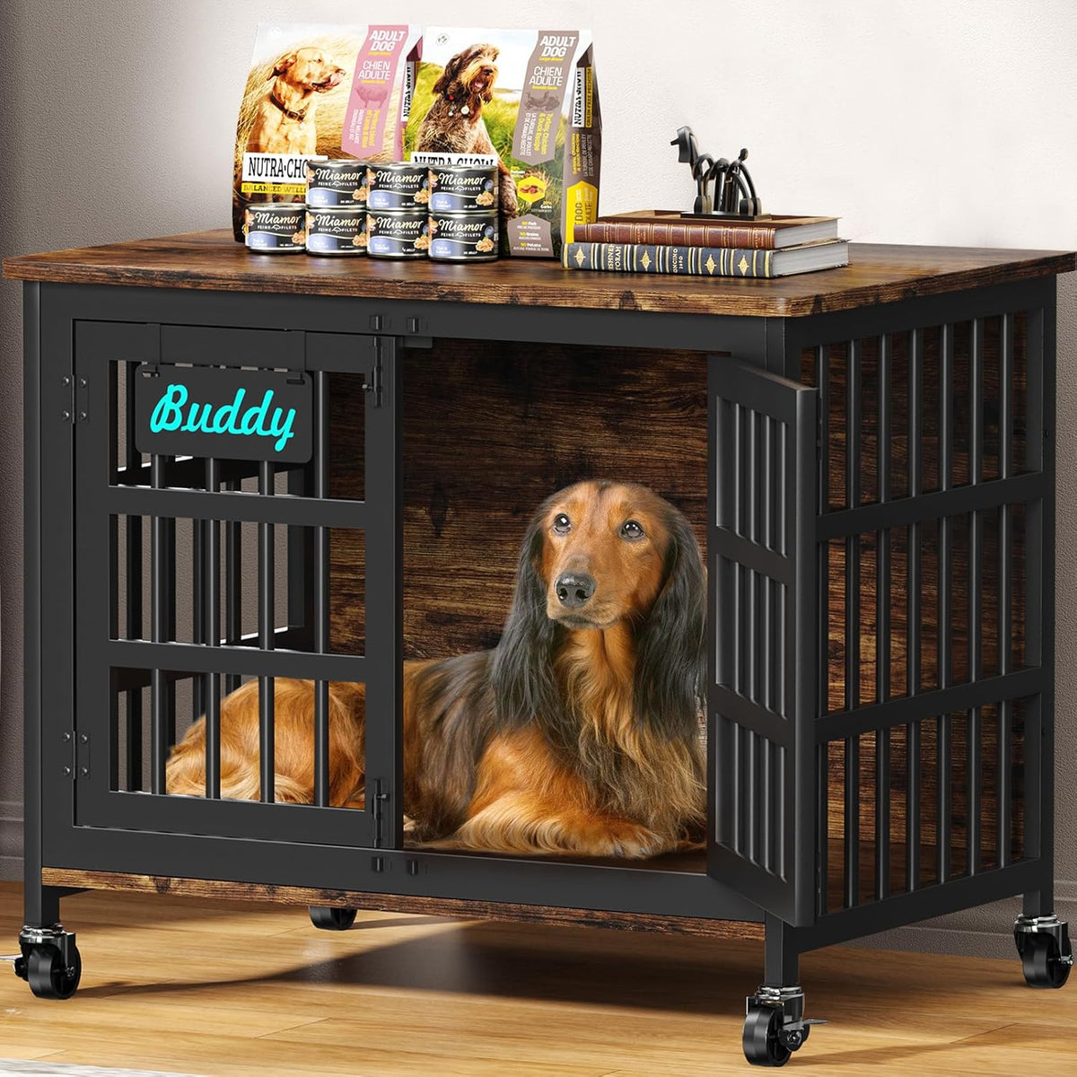 easycom 32 in heavy duty dog crate furniture, main product view