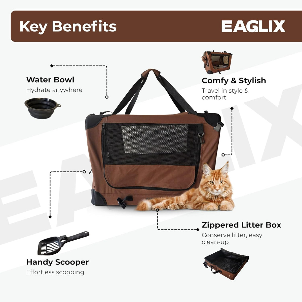 large cat travel carrier – soft sided spacious shown in use