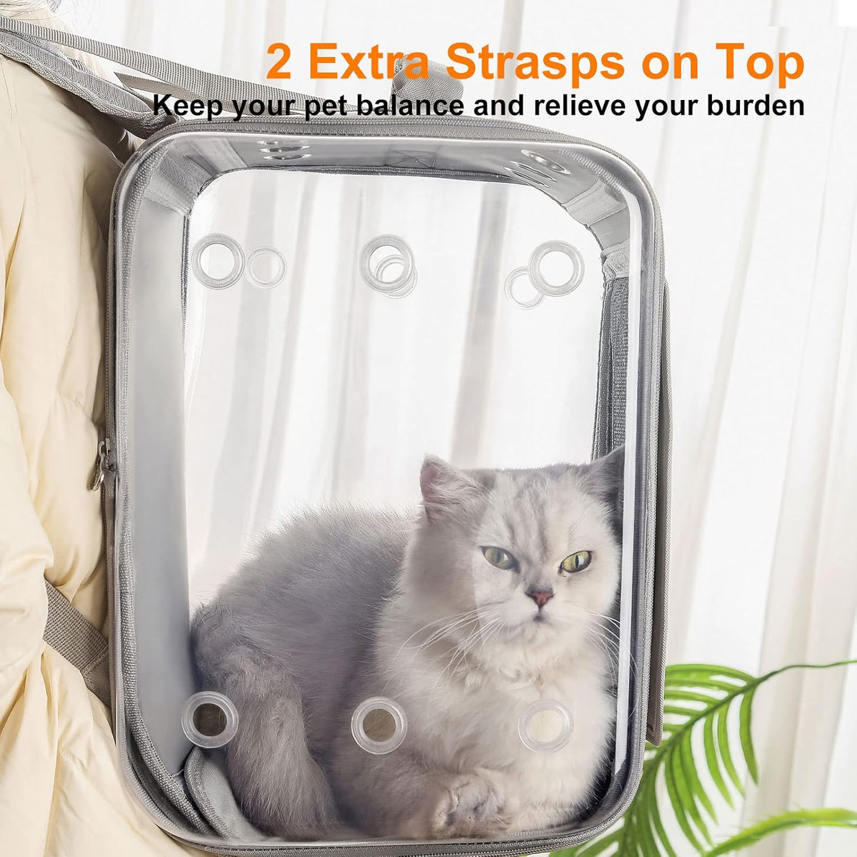 cat backpack carrier large pet backpack carrier, 17lbs showing dimensions