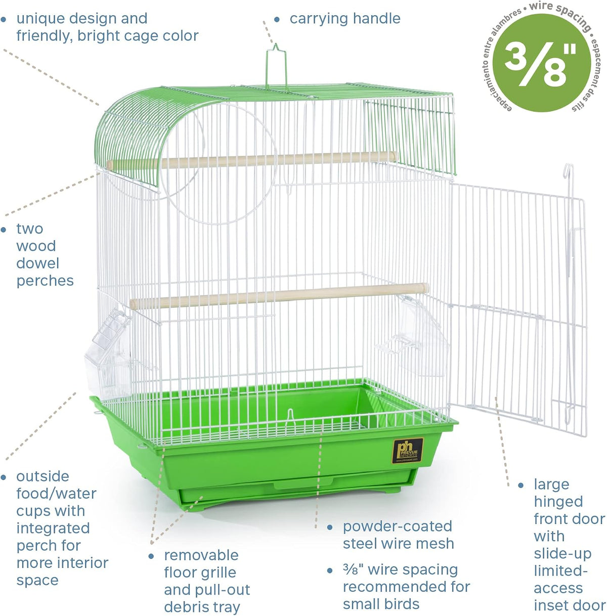 prevue pet products south beach flat top bird shown in use