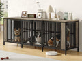 onbrill 87" gray dog crate furniture tv stand, main product view