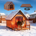 extra large heated dog house outdoor with iron, main product view
