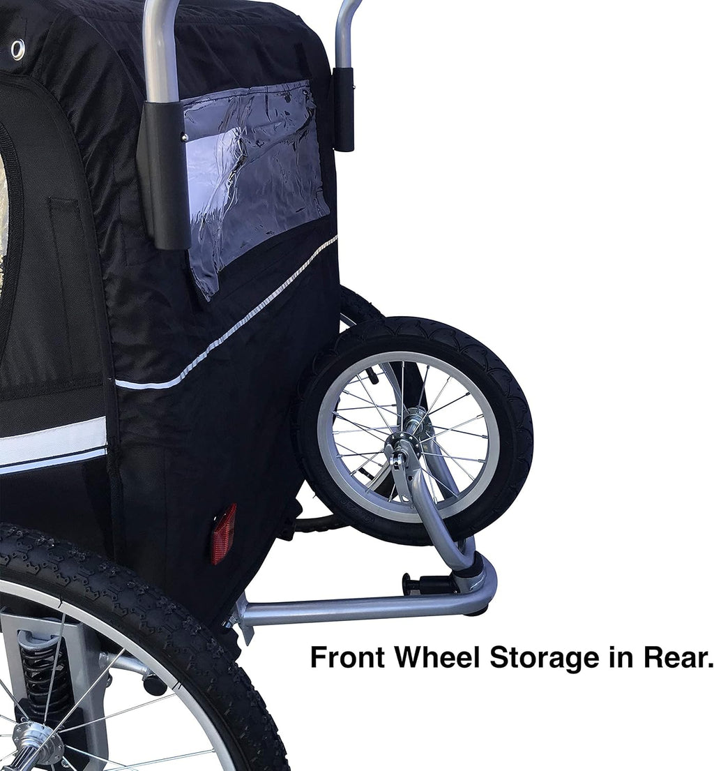 booyah extra large pet bike trailer dog stroller, package contents