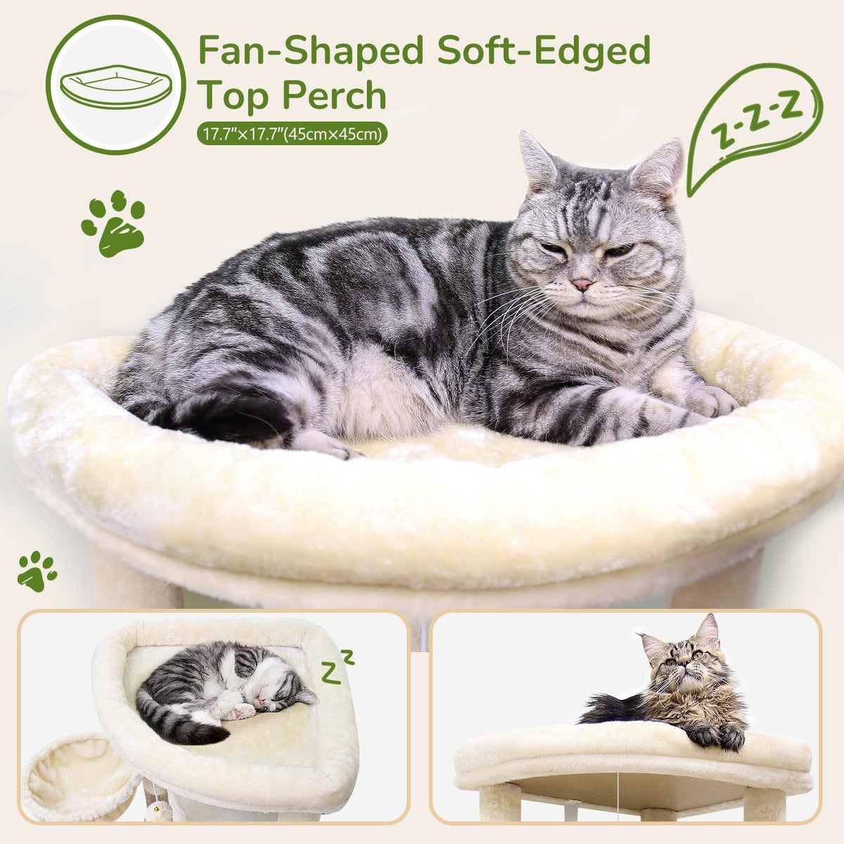 globlazer corner stable cat tree tower with scratching, close-up detail