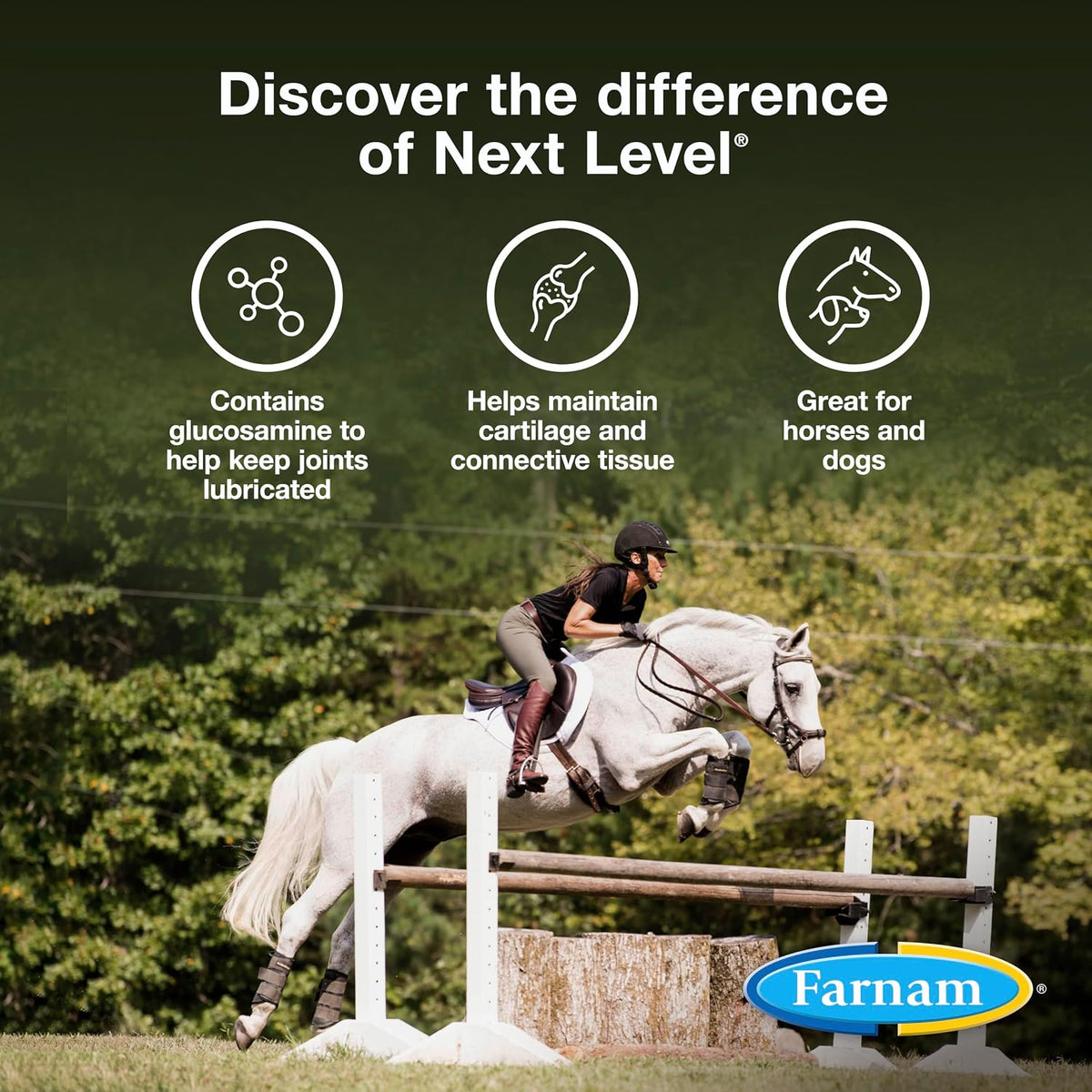 farnam next level joint supplement for horses &, close-up detail