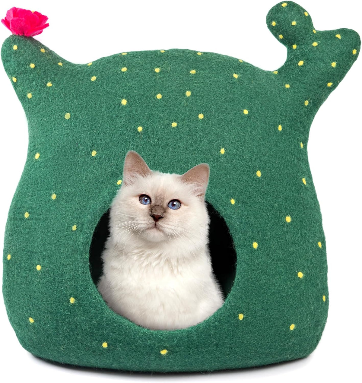 luxurious merino wool cat cave - foldable hideaway, main product view