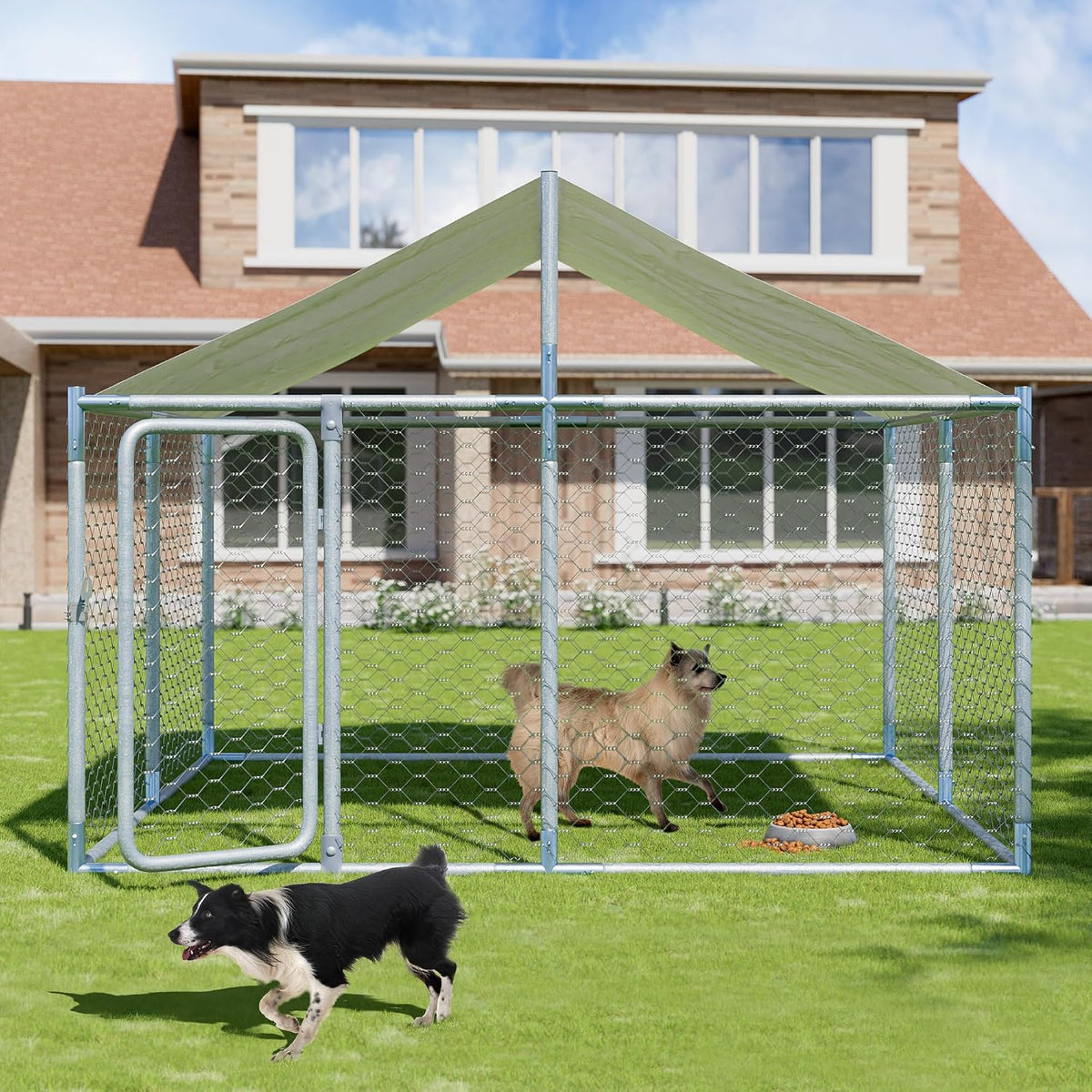 7.5ft large outdoor dog kennel enclosure with waterproof, main product view