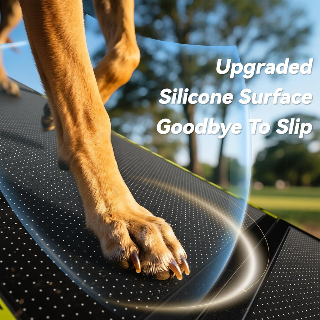 pawaboo dog ramp for car, 67″ l ×, close-up detail