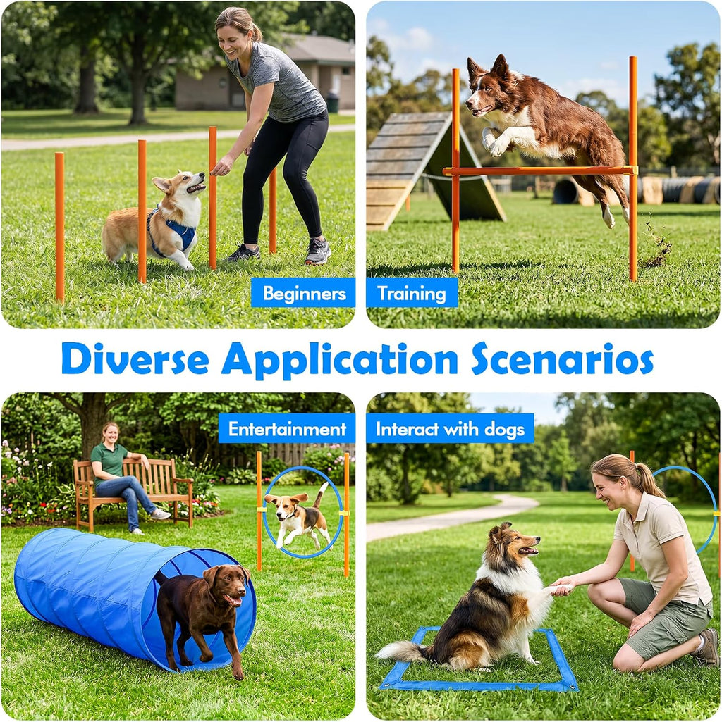 xiaz dog agility course backyard set, dog obstacle on a desk or shelf