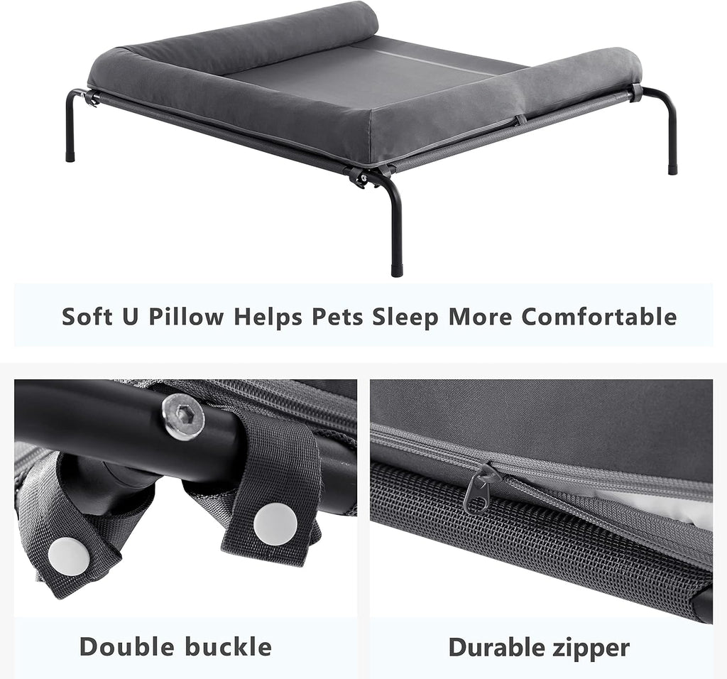 western home cooling elevated dog bed for large showing dimensions