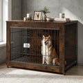 wooden dog crate furniture 32" for high anxiety, main product view