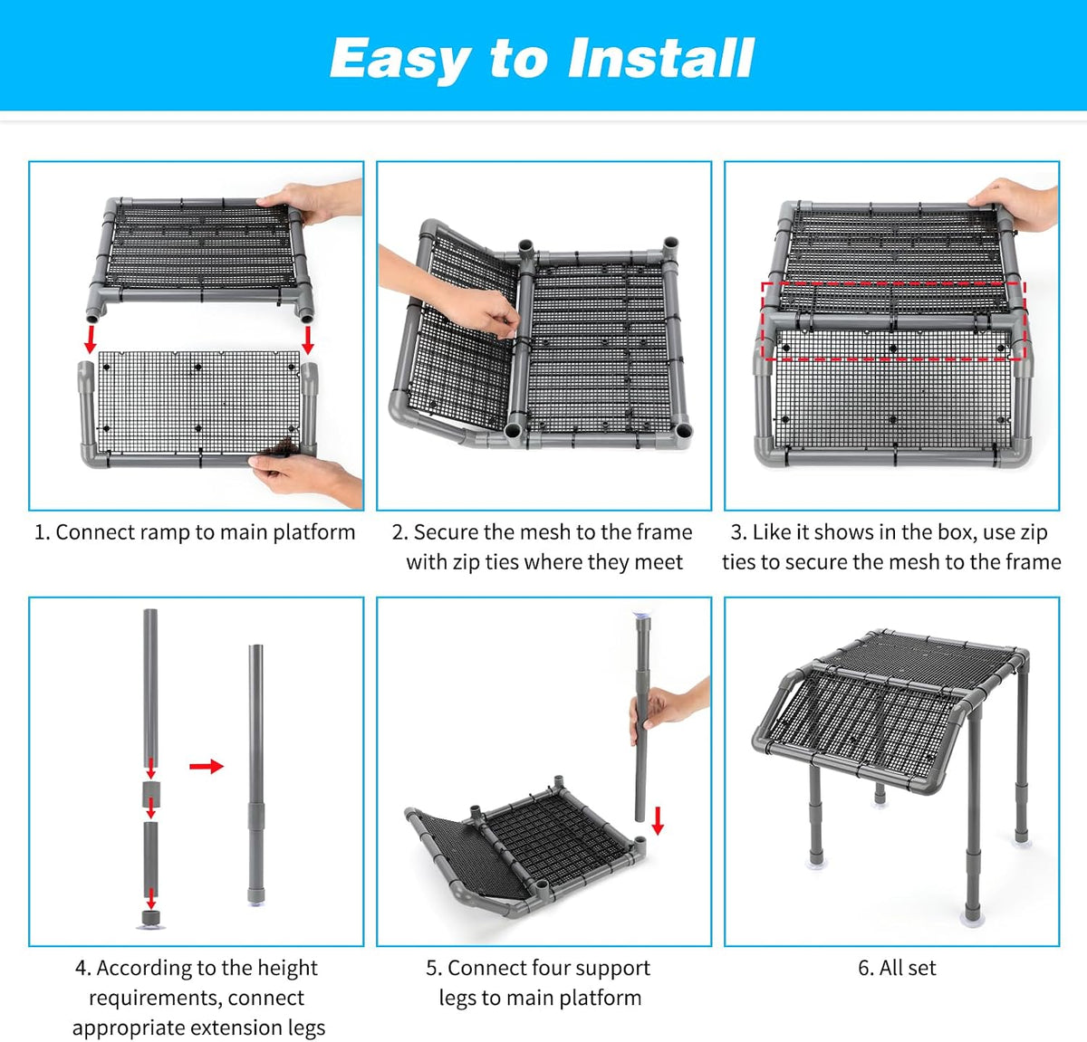 skarus turtle basking platform for 40-125 gallon aquarium, front angle view