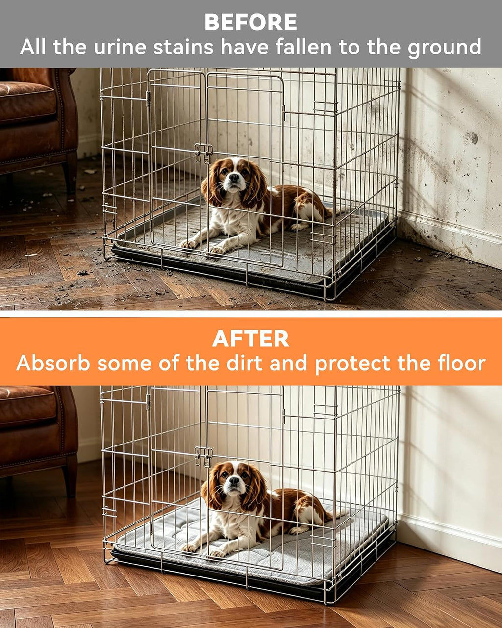 washable dog crate pad, plush back & cooling, close-up detail