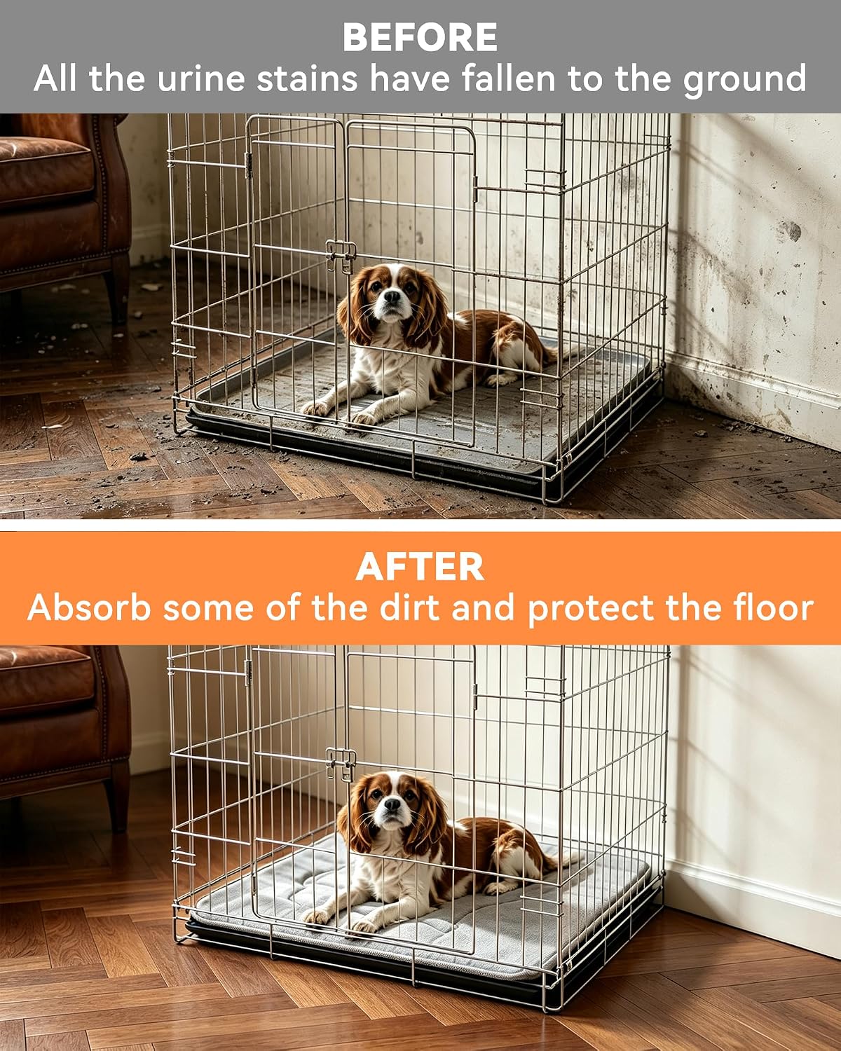 washable dog crate pad, plush back & cooling, close-up detail