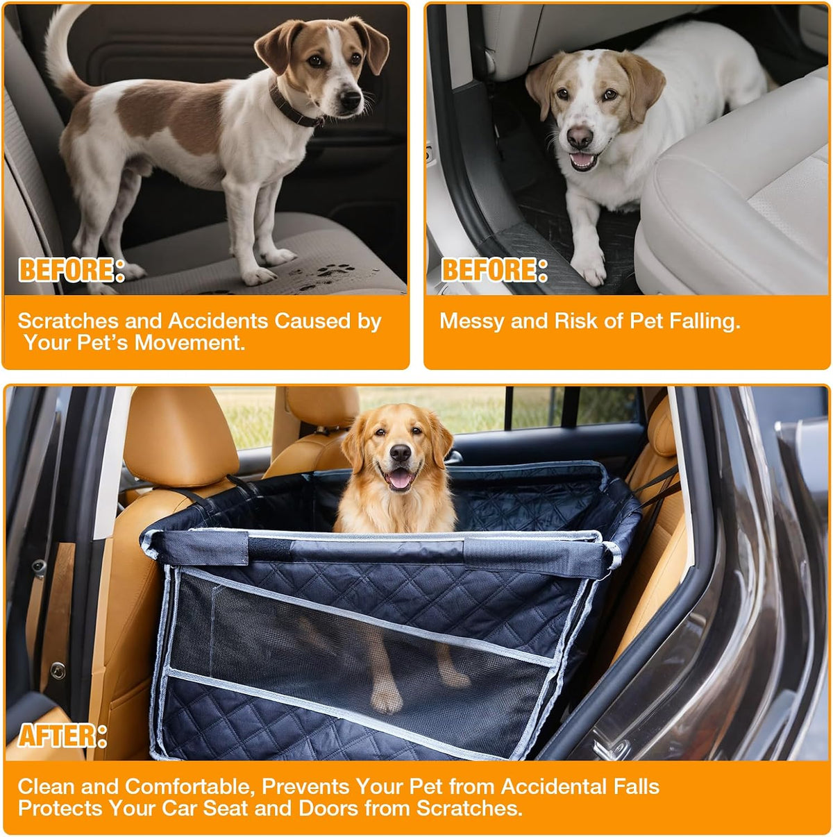 dog car seat for large medium dogs, half, close-up detail