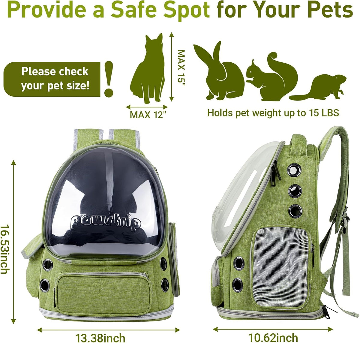 cat backpack carrier clear bubble window for cats shown in use