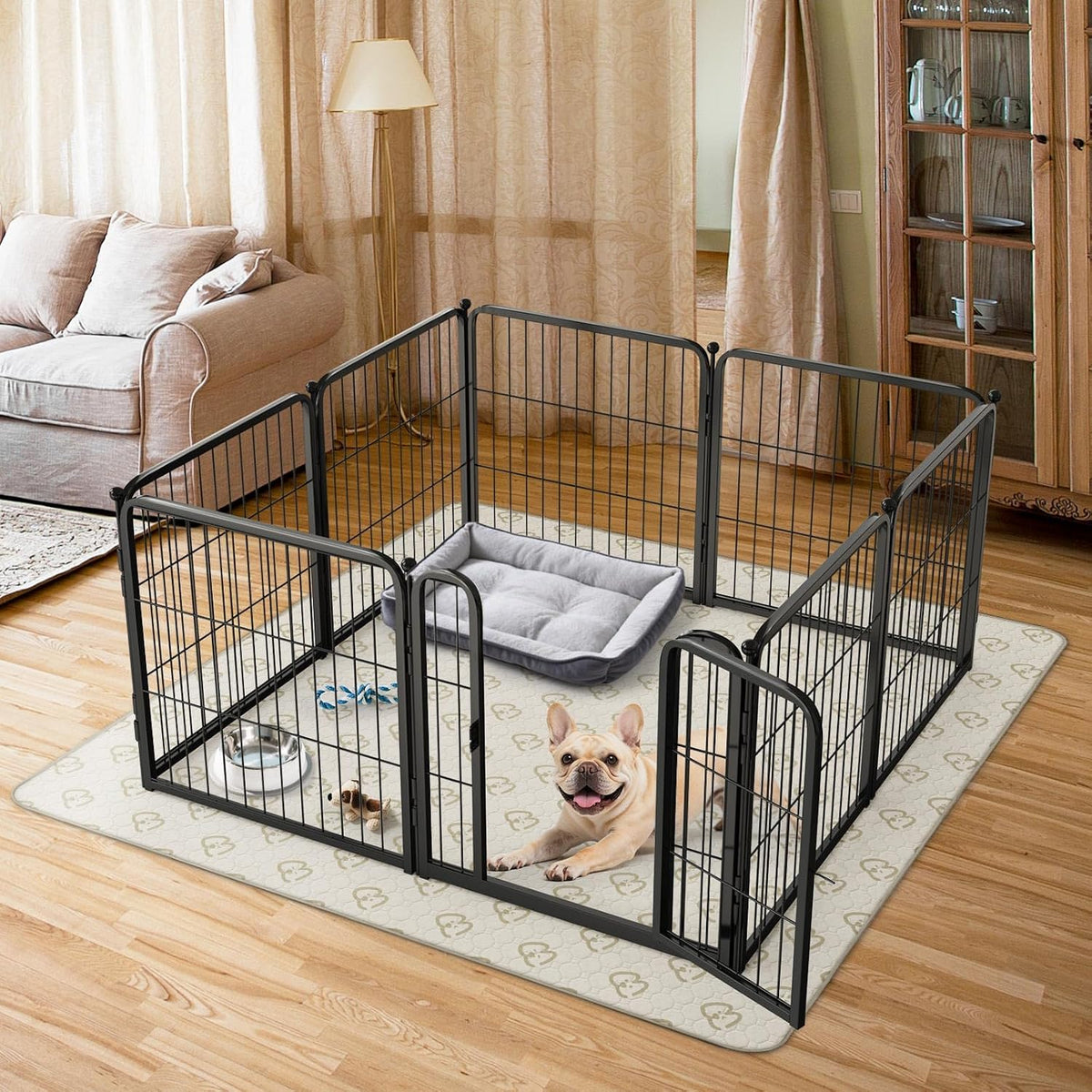 fxw homeplus indoor dog playpen with washable pee, close-up detail