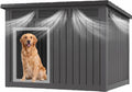 rojik dog house outdoor for large dogs, black, main product view