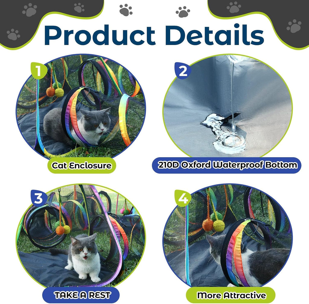 cypherx outdoor cat enclosure, portable cat tent with, package contents