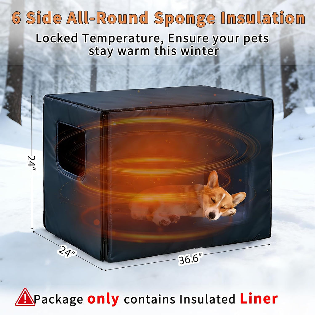 insulated outdoor dog house liner for 38 inch, close-up detail