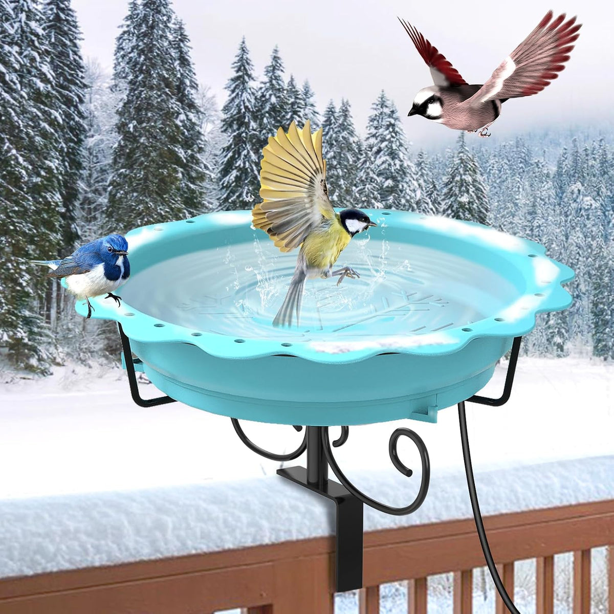100w heated bird baths for outdoors, heated birdbath, main product view
