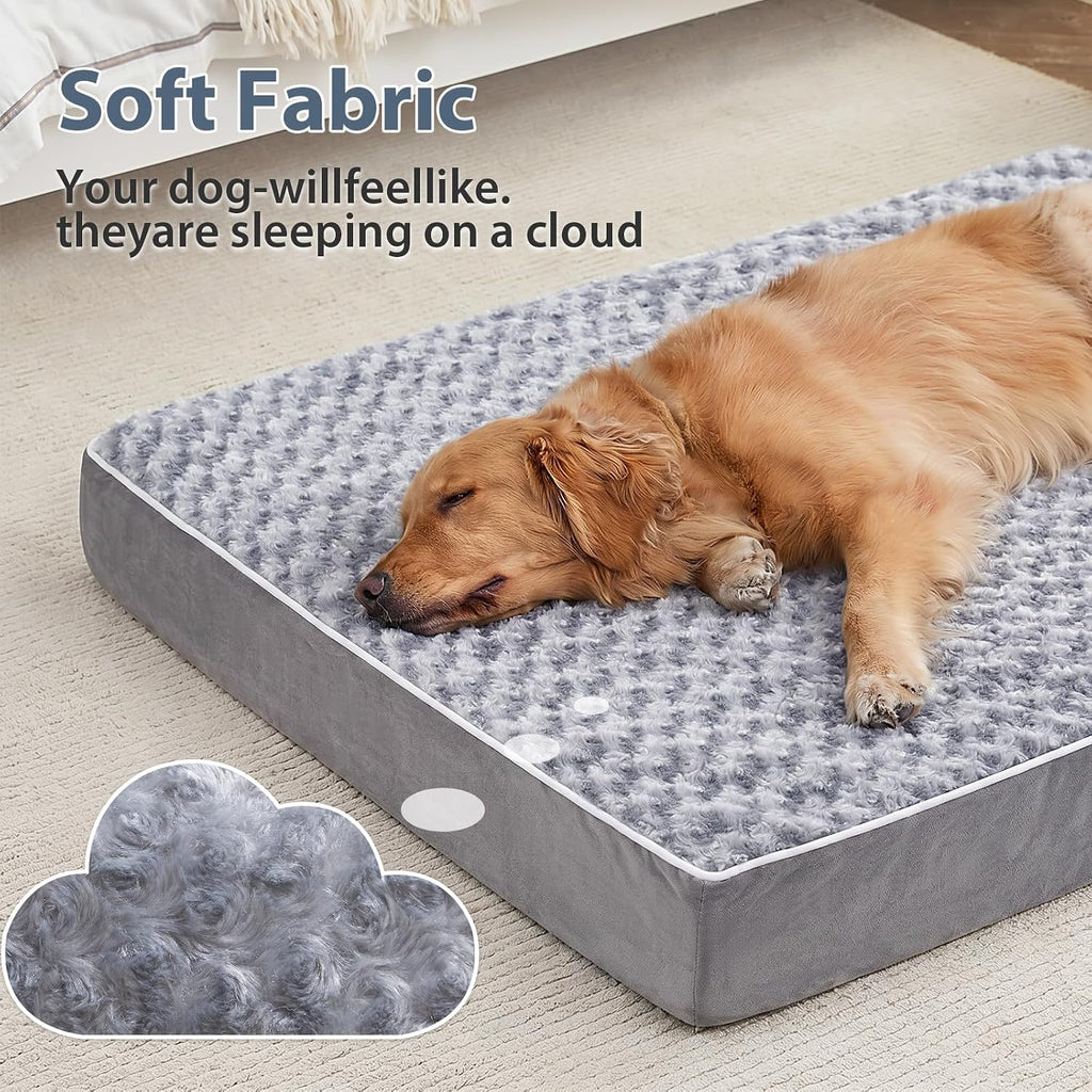 wnpethome orthopedic waterproof large dog crate bed for shown in use