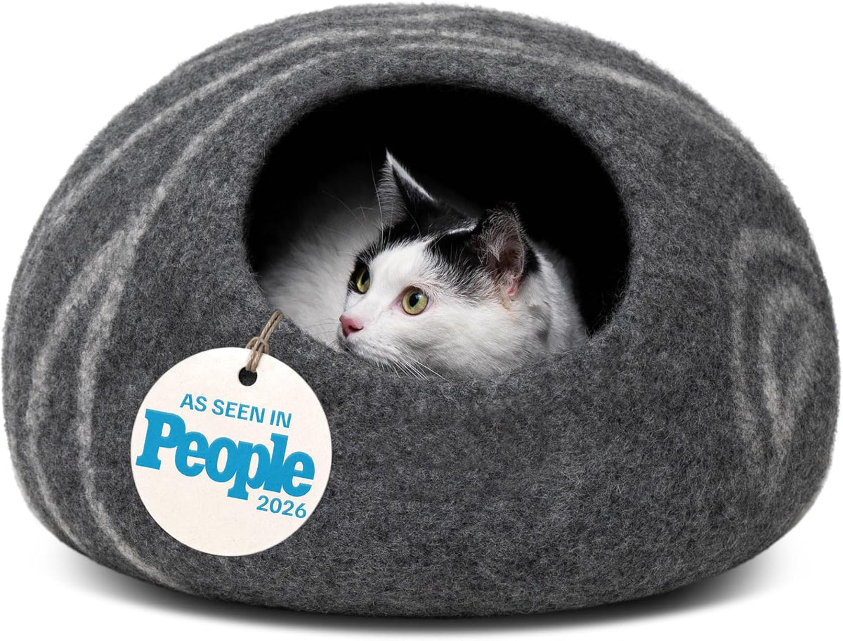 meowfia cat cave - merino wool bed for, main product view