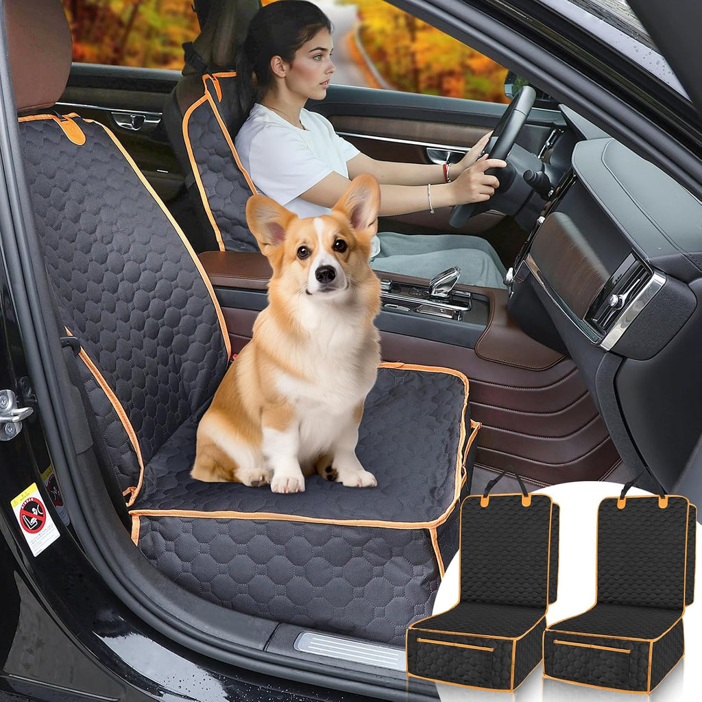 2 packs front seat car cover, waterproof dog, main product view