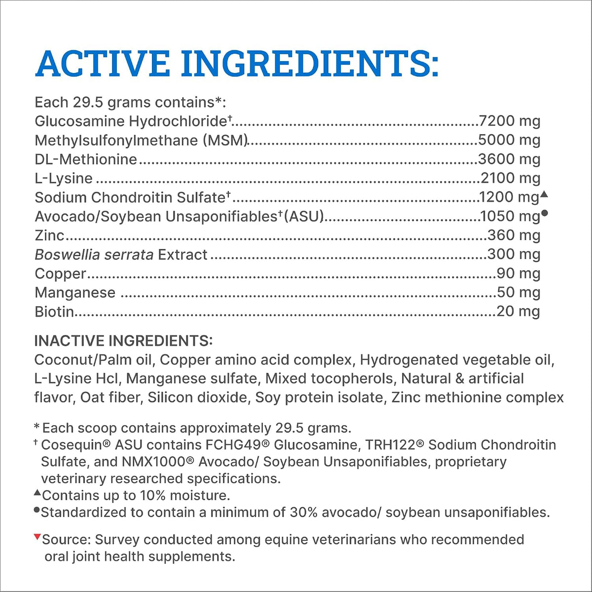 nutramax cosequin asu joint & hoof supplement for showing dimensions