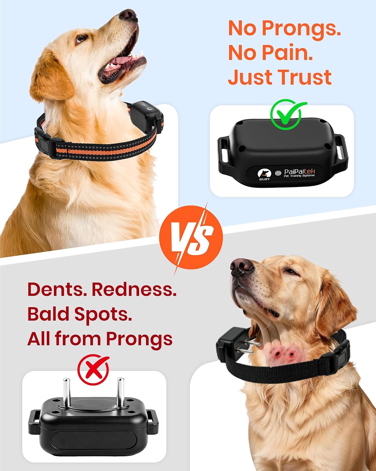no shock dog training collar with remote, only shown in use