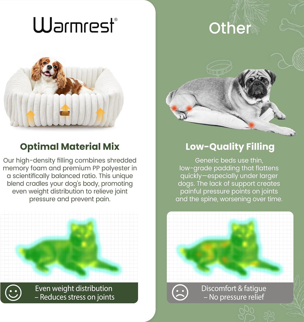 washable dog bed for small medium dogs, rectangle, package contents